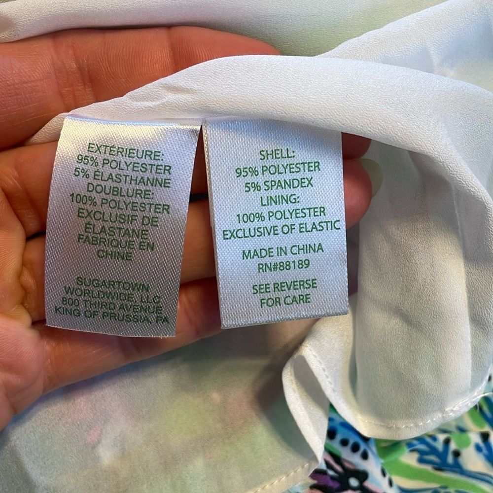 Lilly Pulitzer Cristiana Stretch Midi Dress Green Floral 4 - Picture 6 of 9